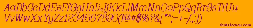 Шрифт Whacui – фиолетовые шрифты на оранжевом фоне