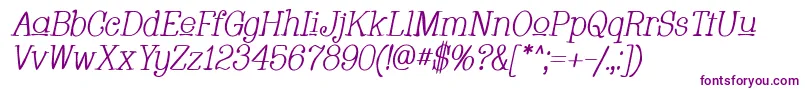 Whacui-fontti – violetit fontit valkoisella taustalla
