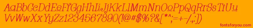 Whacui Font – Red Fonts on Orange Background