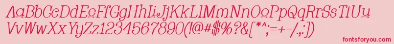 Whacui Font – Red Fonts on Pink Background