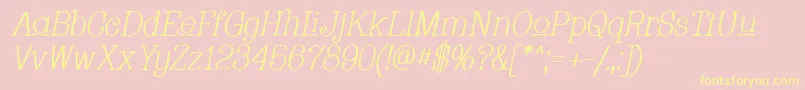 Whacui Font – Yellow Fonts on Pink Background
