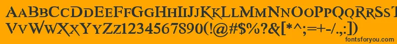 Шрифт AwerySc – чёрные шрифты на оранжевом фоне