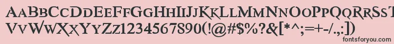 フォントAwerySc – ピンクの背景に黒い文字