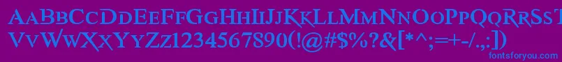AwerySc-fontti – siniset fontit violetilla taustalla