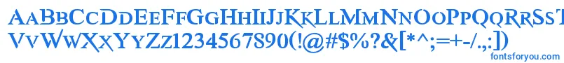 Шрифт AwerySc – синие шрифты
