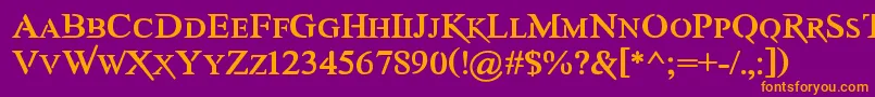 AwerySc Font – Orange Fonts on Purple Background