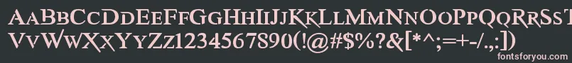 フォントAwerySc – 黒い背景にピンクのフォント
