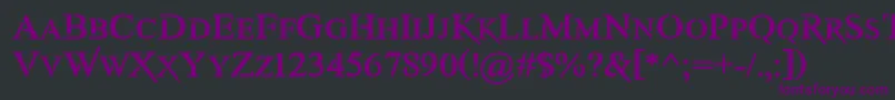フォントAwerySc – 黒い背景に紫のフォント