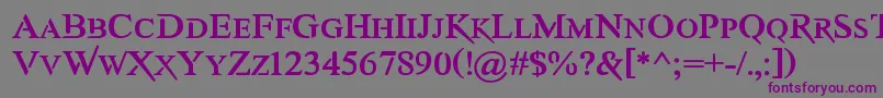AwerySc-fontti – violetit fontit harmaalla taustalla