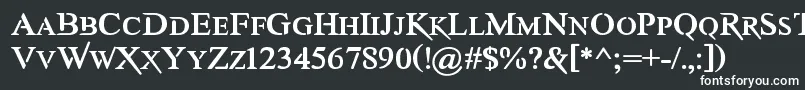 AwerySc-fontti – valkoiset fontit mustalla taustalla