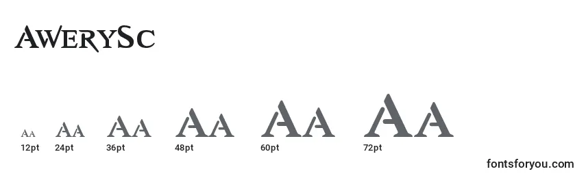 Größen der Schriftart AwerySc