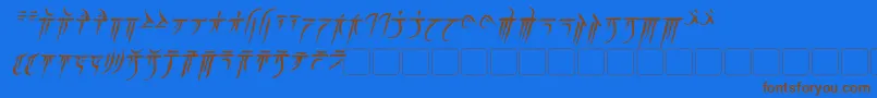 Шрифт IokharicItalic – коричневые шрифты на синем фоне