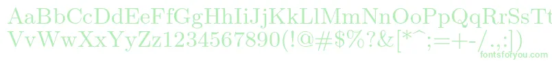 Lmroman9Regular Font – Green Fonts on White Background