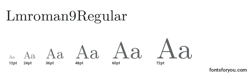 Размеры шрифта Lmroman9Regular