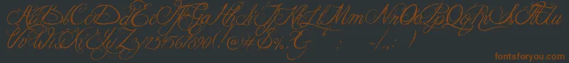 Jellykakingshat Font – Brown Fonts on Black Background