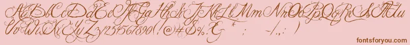 Jellykakingshat Font – Brown Fonts on Pink Background