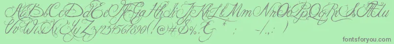 Jellykakingshat Font – Gray Fonts on Green Background