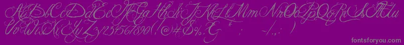 Jellykakingshat Font – Gray Fonts on Purple Background