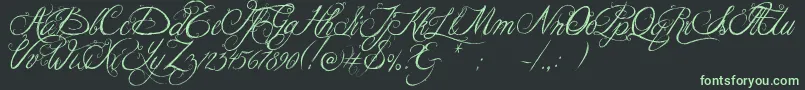 Jellykakingshat Font – Green Fonts on Black Background