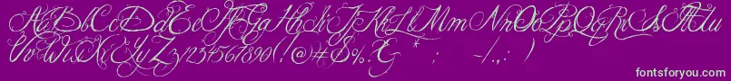 Jellykakingshat Font – Green Fonts on Purple Background