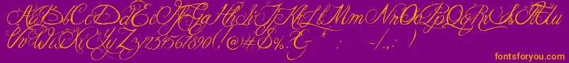 Jellykakingshat Font – Orange Fonts on Purple Background