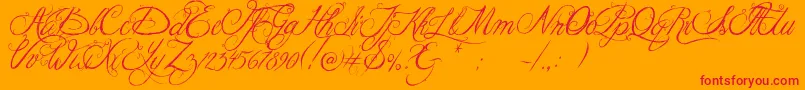 Jellykakingshat Font – Red Fonts on Orange Background