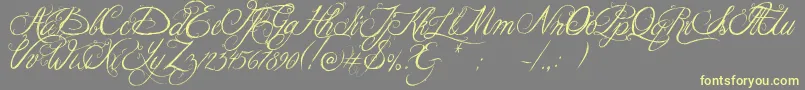 Jellykakingshat Font – Yellow Fonts on Gray Background