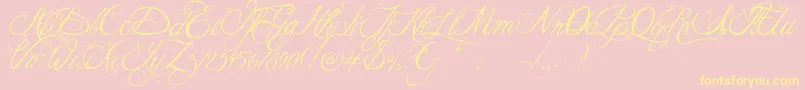 Jellykakingshat Font – Yellow Fonts on Pink Background