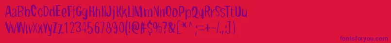 RightWhereItBelongs Font – Purple Fonts on Red Background