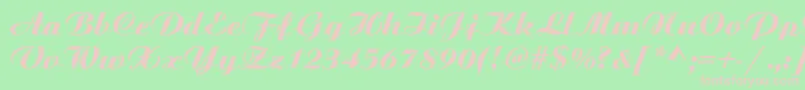 BoyarskyBoldItalic Font – Pink Fonts on Green Background