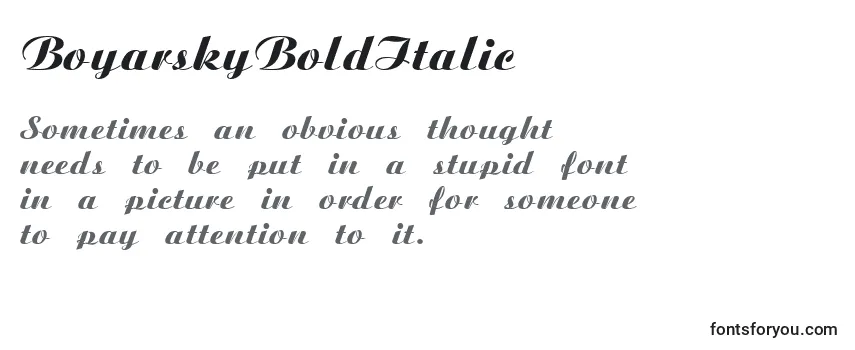BoyarskyBoldItalic Font