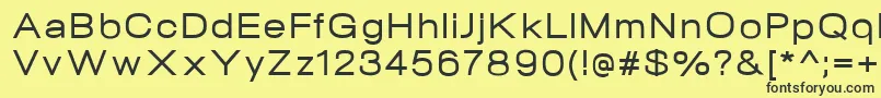 NeogramMediumextd Font – Black Fonts on Yellow Background
