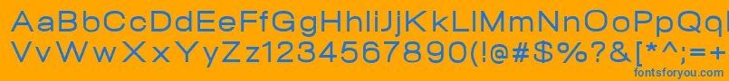 NeogramMediumextd Font – Blue Fonts on Orange Background