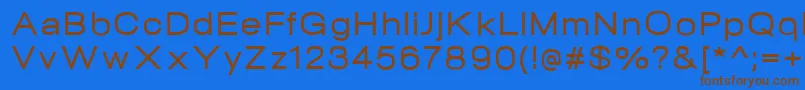 NeogramMediumextd Font – Brown Fonts on Blue Background