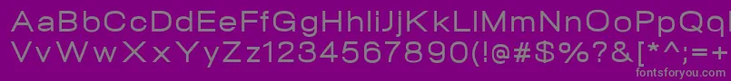 フォントNeogramMediumextd – 紫の背景に灰色の文字