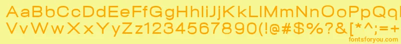 NeogramMediumextd Font – Orange Fonts on Yellow Background