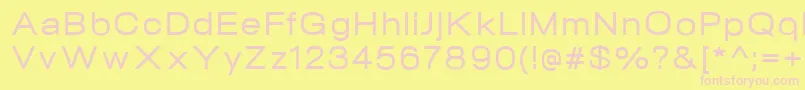 NeogramMediumextd Font – Pink Fonts on Yellow Background