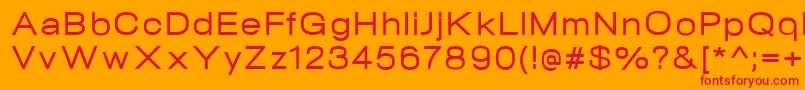 NeogramMediumextd Font – Red Fonts on Orange Background