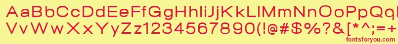 NeogramMediumextd Font – Red Fonts on Yellow Background
