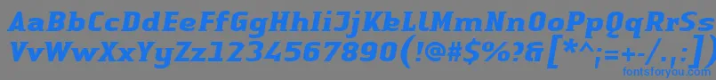 Police LinotypeAuthenticSmallSerifBoldit – polices bleues sur fond gris