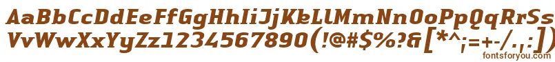 LinotypeAuthenticSmallSerifBoldit Font – Brown Fonts on White Background