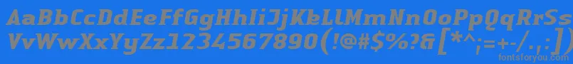 Шрифт LinotypeAuthenticSmallSerifBoldit – серые шрифты на синем фоне