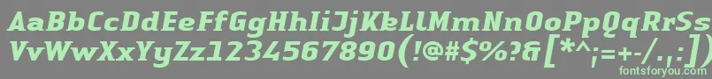 Шрифт LinotypeAuthenticSmallSerifBoldit – зелёные шрифты на сером фоне