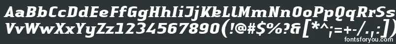LinotypeAuthenticSmallSerifBoldit-Schriftart – Weiße Schriften auf schwarzem Hintergrund