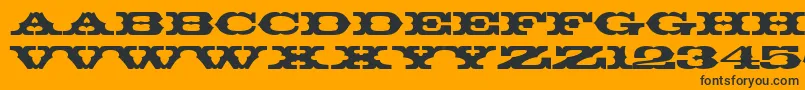 ThunderbirdBt Font – Black Fonts on Orange Background