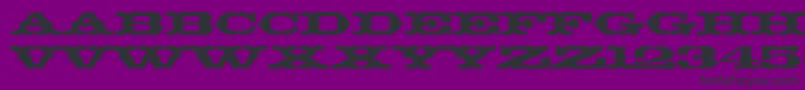 Шрифт ThunderbirdBt – чёрные шрифты на фиолетовом фоне