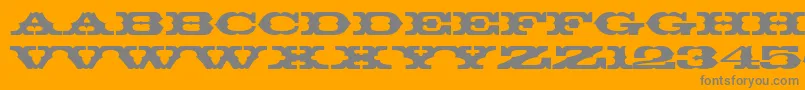 ThunderbirdBt Font – Gray Fonts on Orange Background