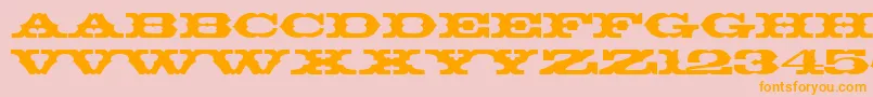 ThunderbirdBt Font – Orange Fonts on Pink Background