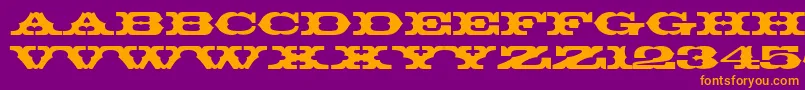 More about ThunderbirdBt Font ThunderbirdBt Font – Orange Fonts on Purple Background
