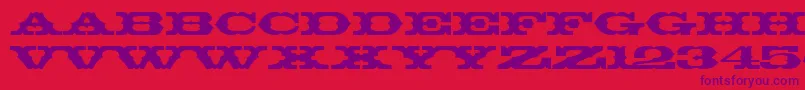 ThunderbirdBt Font – Purple Fonts on Red Background